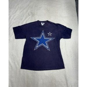 Vintage 1999 CSA Dallas Cowboys Star Logo Navy Blue Graphic T-Shirt Size Large